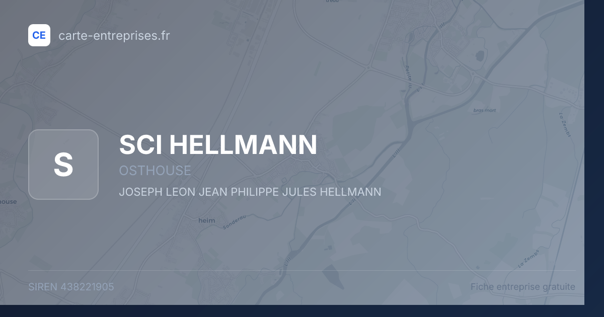 SCI HELLMANN — 438221905 — fiche entreprise