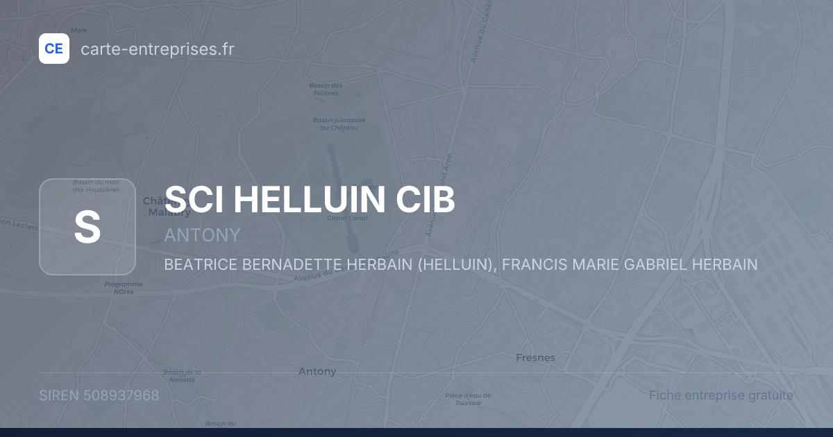 SCI HELLUIN CIB — 508937968 — fiche entreprise