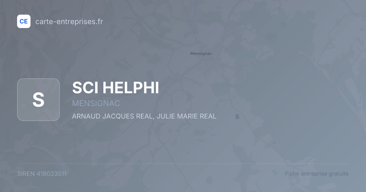 SCI HELPHI — 418023511 — fiche entreprise