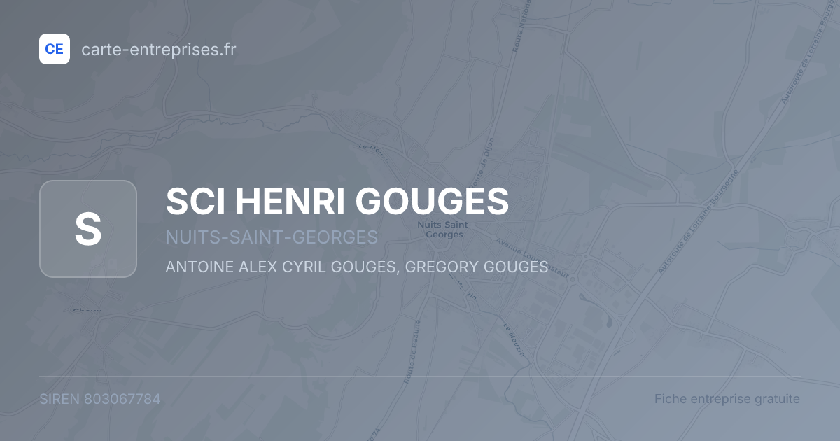 SCI HENRI GOUGES — 803067784 — fiche entreprise