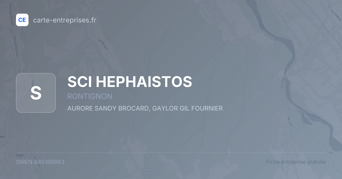SCI HEPHAISTOS — 985188663 — fiche entreprise