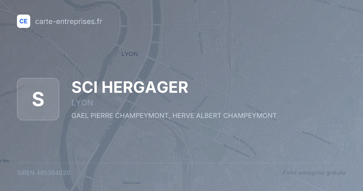 SCI HERGAGER — 485364020 — fiche entreprise