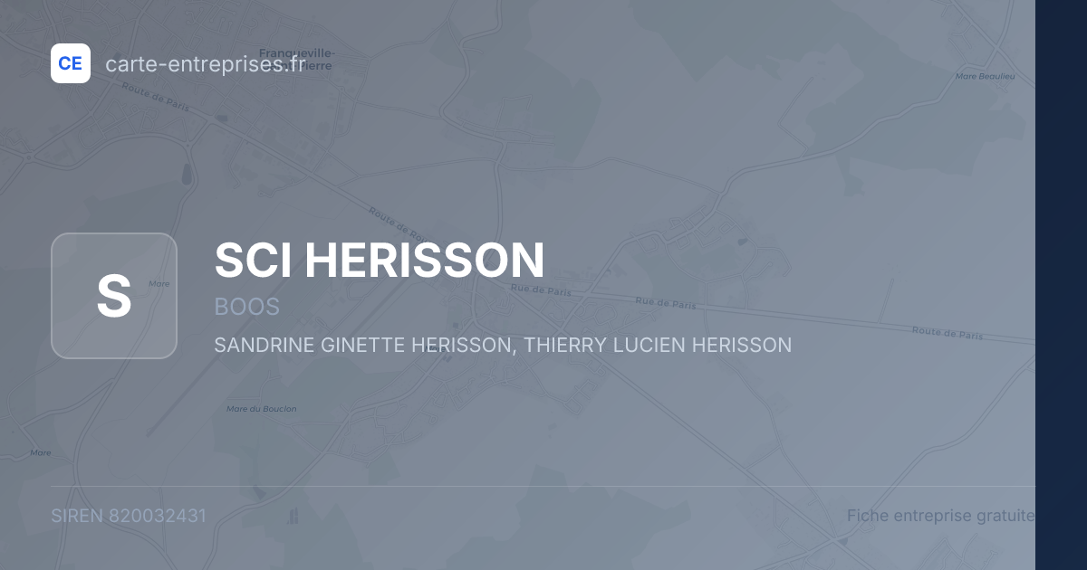 SCI HERISSON — 820032431 — fiche entreprise