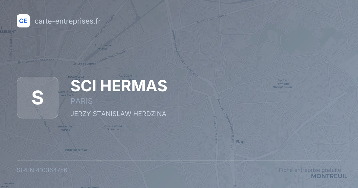 SCI HERMAS — 410364756 — fiche entreprise