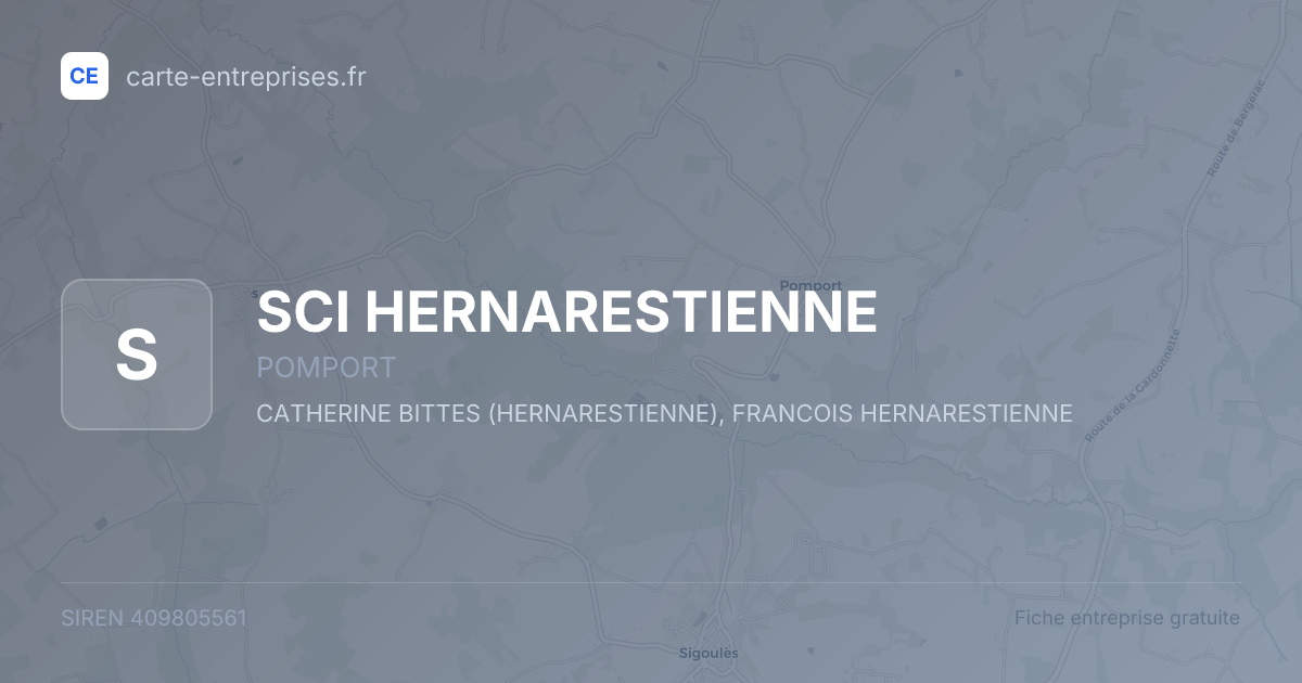 SCI HERNARESTIENNE — 409805561 — fiche entreprise