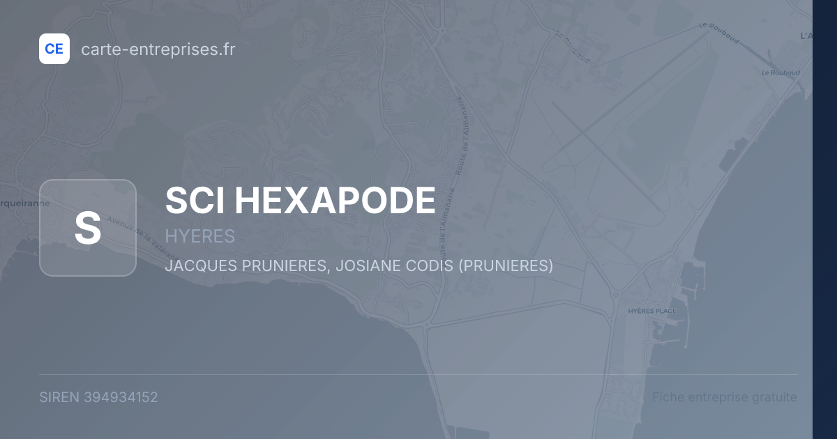 SCI HEXAPODE — 394934152 — fiche entreprise
