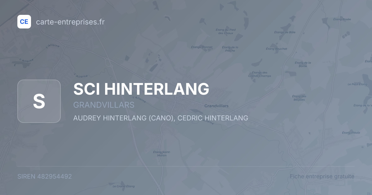 SCI HINTERLANG — 482954492 — fiche entreprise