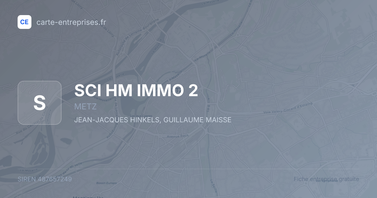 SCI HM IMMO 2 — 487657249 — fiche entreprise