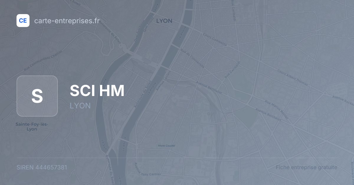 SCI HM — 444657381 — fiche entreprise