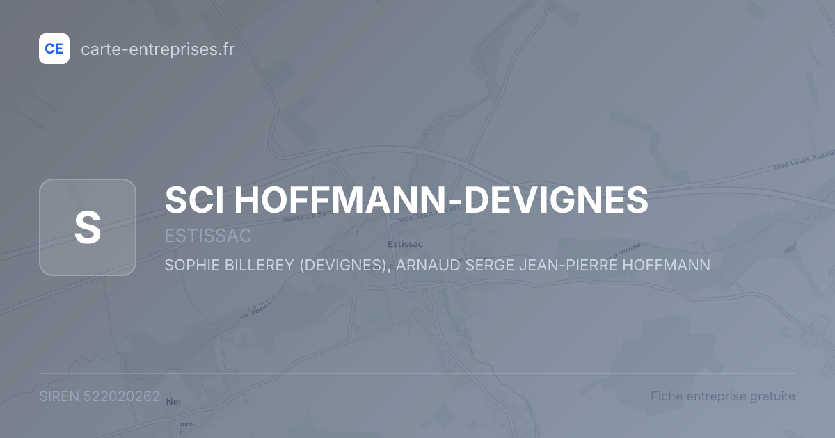 SCI HOFFMANN-DEVIGNES — 522020262 — fiche entreprise