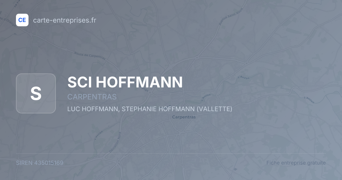 SCI HOFFMANN — 435015169 — fiche entreprise