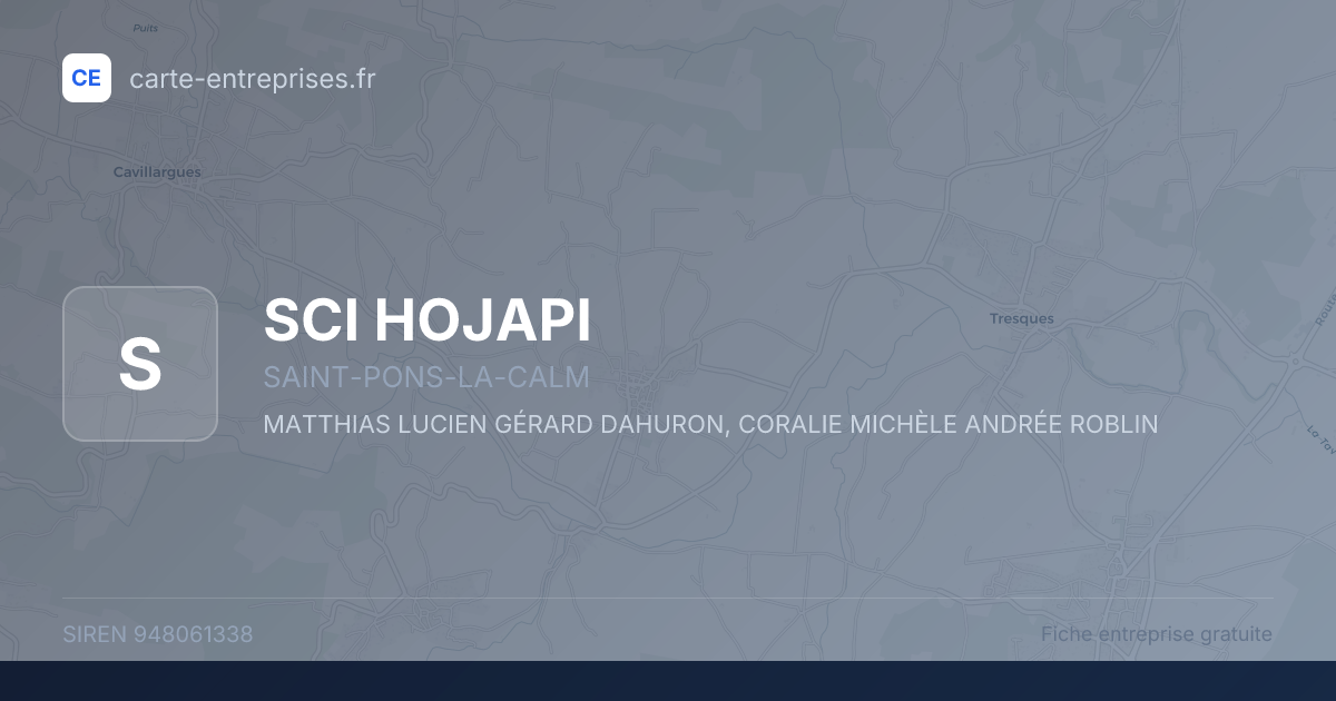 SCI HOJAPI — 948061338 — fiche entreprise
