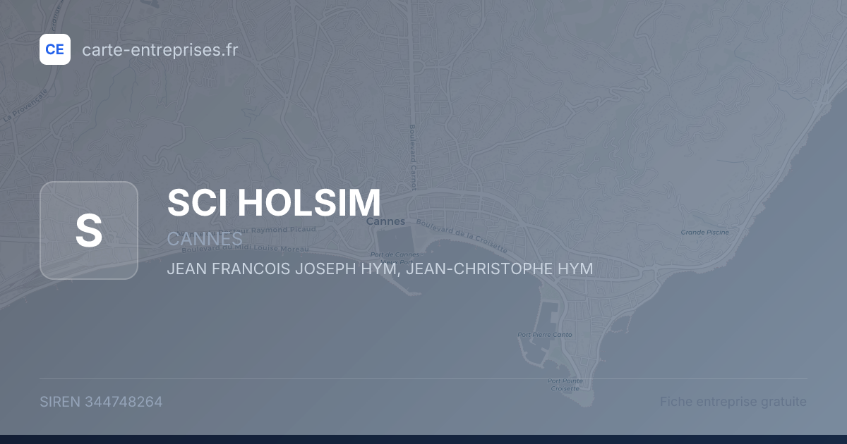 SCI HOLSIM — 344748264 — fiche entreprise