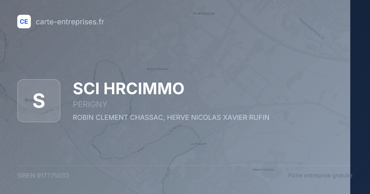 SCI HRCIMMO — 917775033 — fiche entreprise