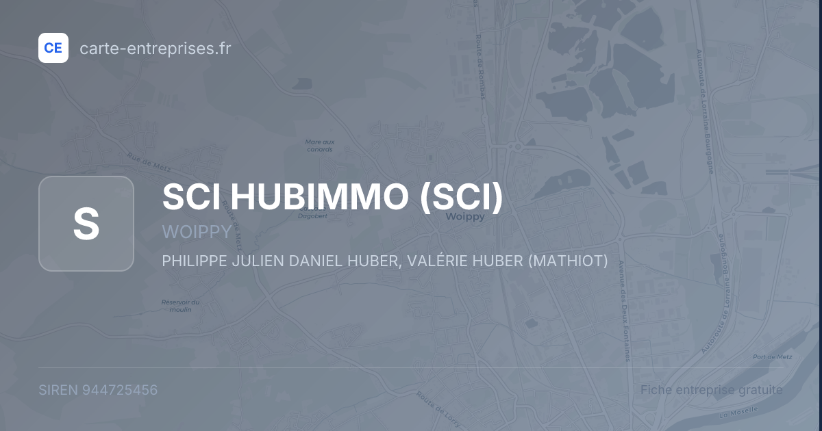 SCI HUBIMMO (SCI) — 944725456 — fiche entreprise