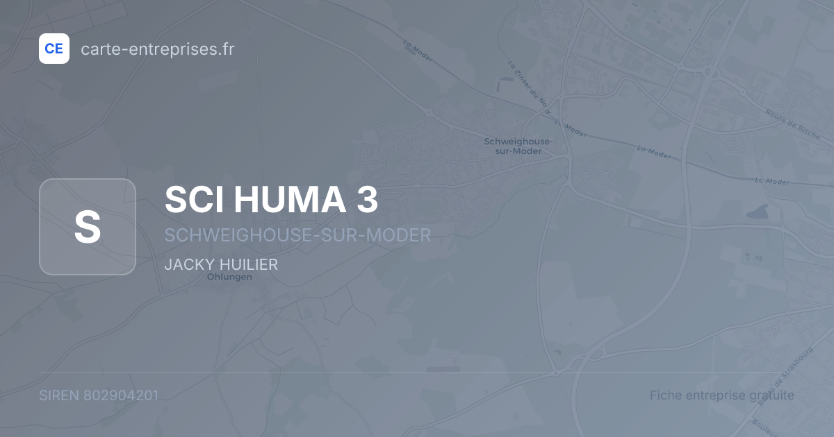SCI HUMA 3 — 802904201 — fiche entreprise