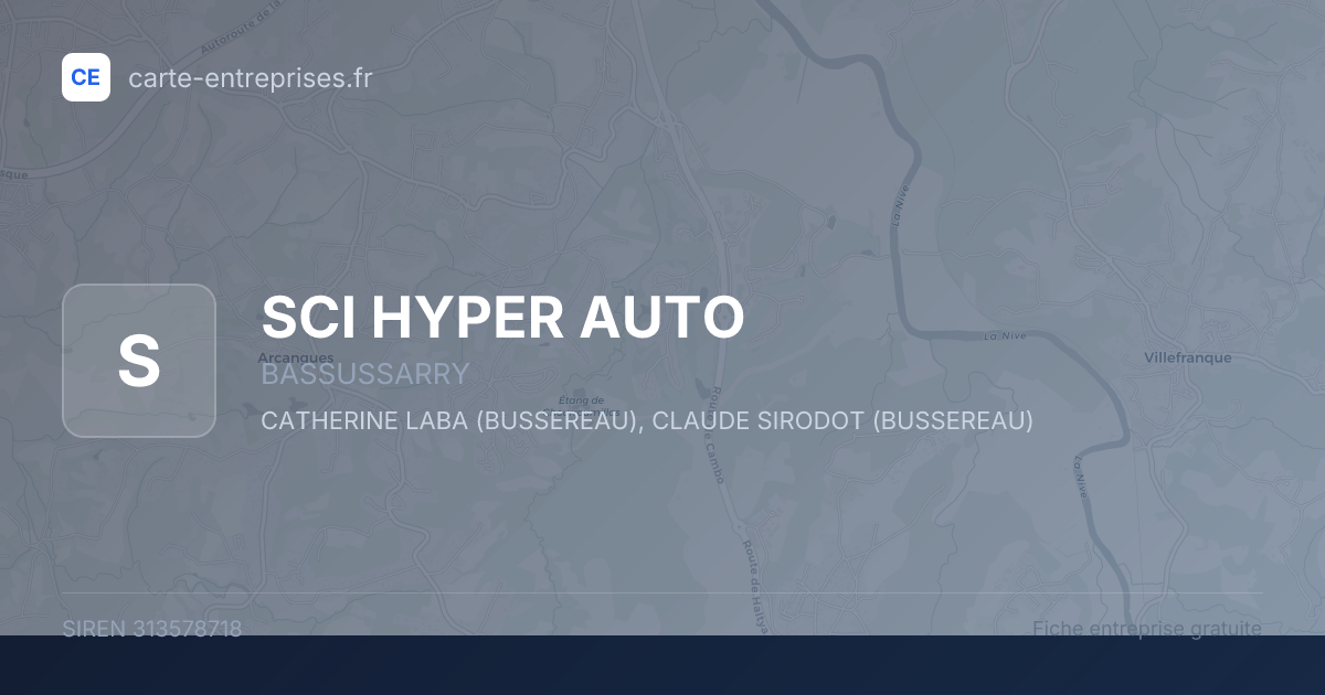 SCI HYPER AUTO — 313578718 — fiche entreprise