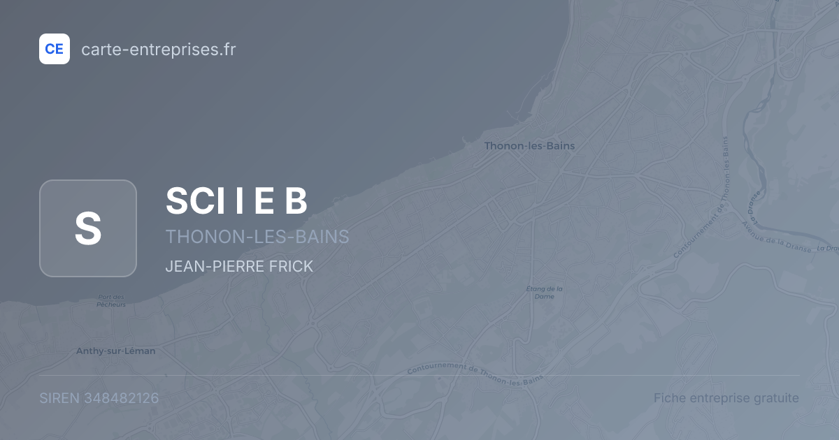 SCI I E B — 348482126 — fiche entreprise