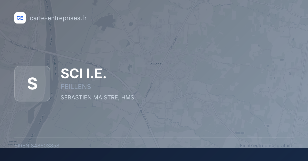 SCI I.E. — 848603858 — fiche entreprise