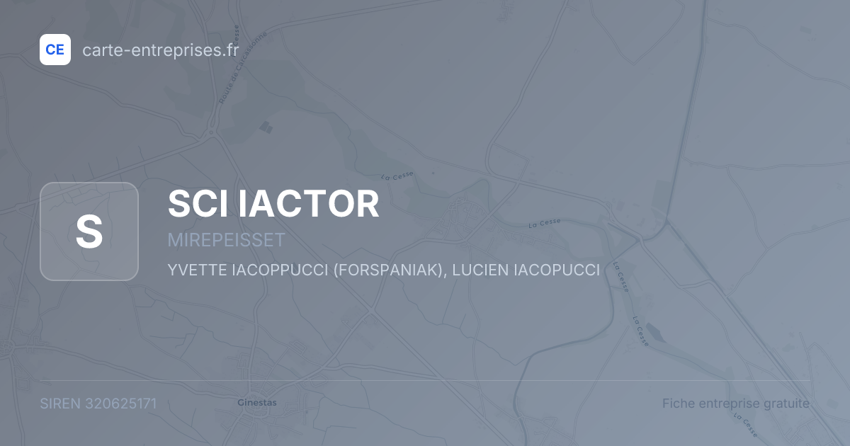 SCI IACTOR — 320625171 — fiche entreprise
