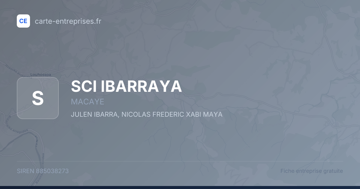 SCI IBARRAYA — 885038273 — fiche entreprise