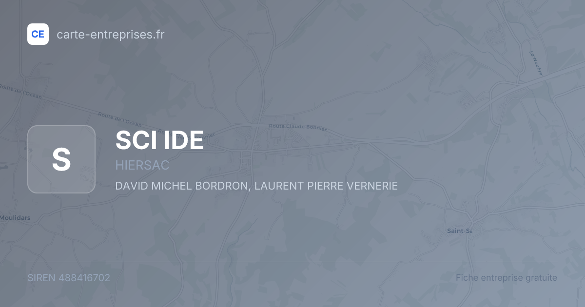 SCI IDE — 488416702 — fiche entreprise