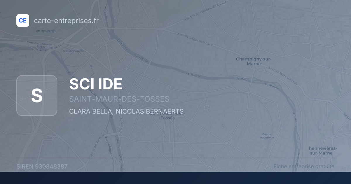 SCI IDE — 930848387 — fiche entreprise