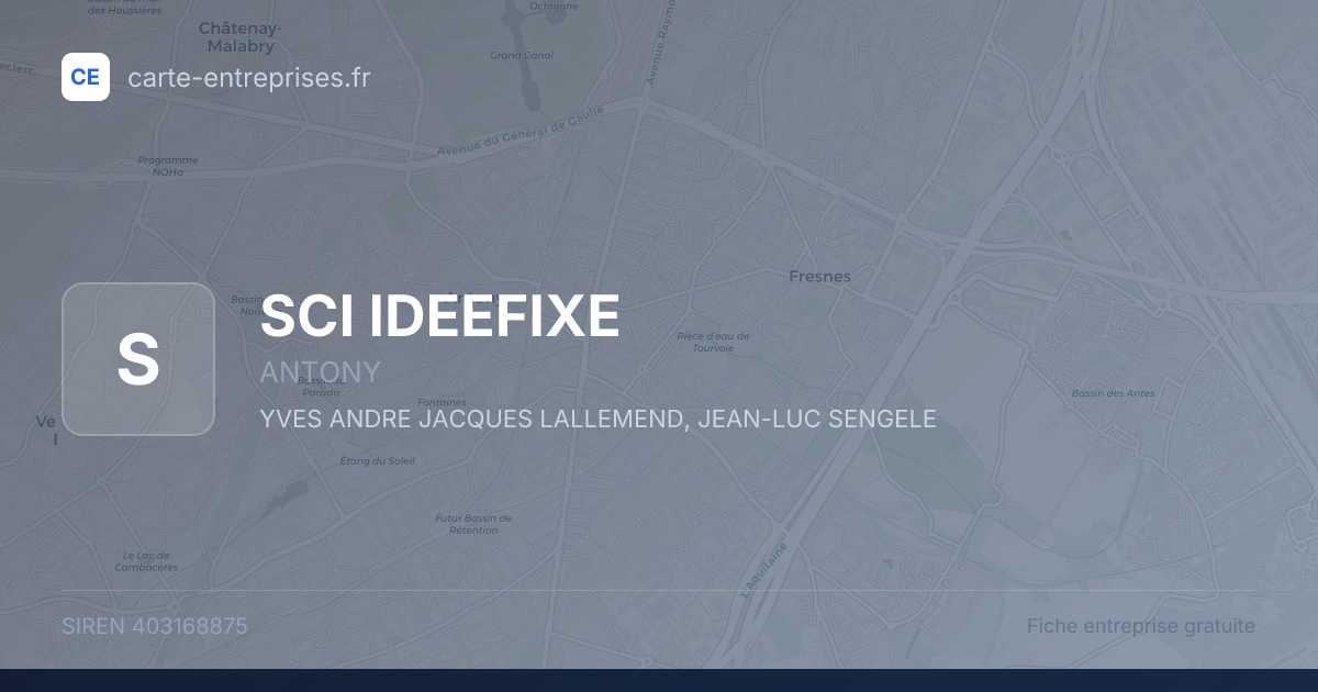 SCI IDEEFIXE — 403168875 — fiche entreprise