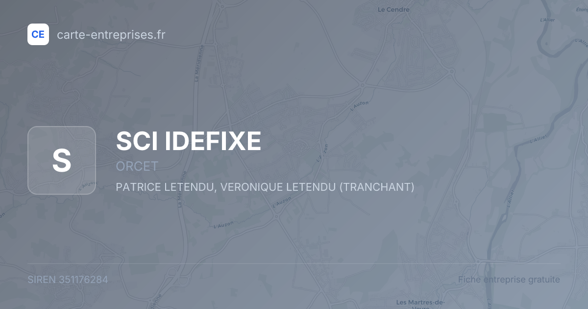 SCI IDEFIXE — 351176284 — fiche entreprise