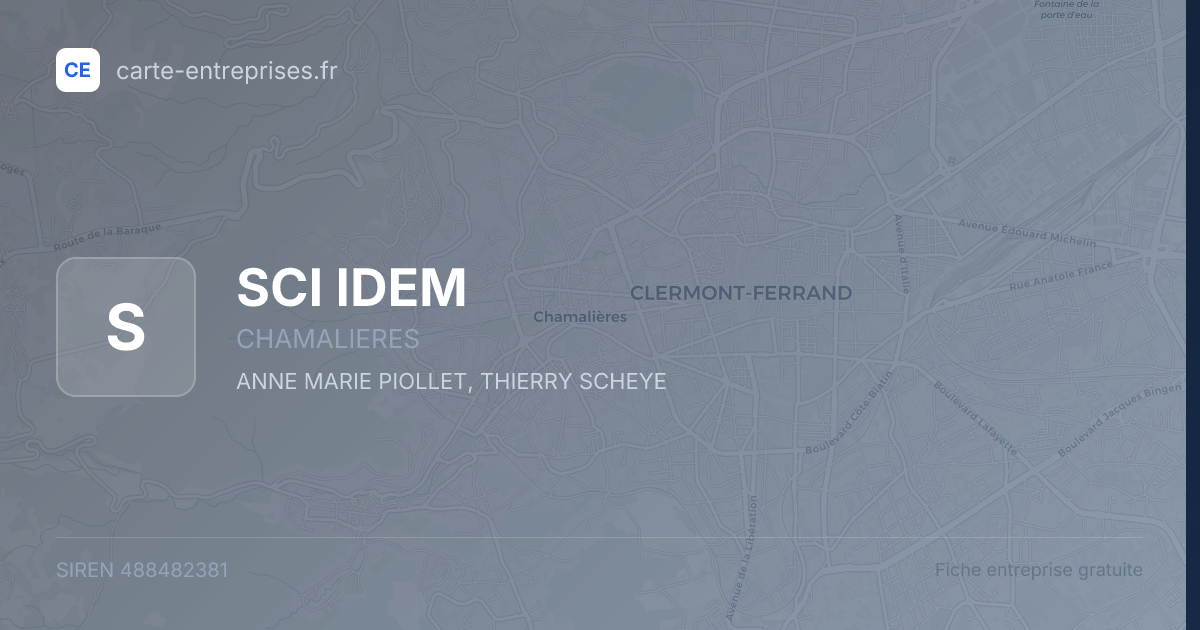 SCI IDEM — 488482381 — fiche entreprise