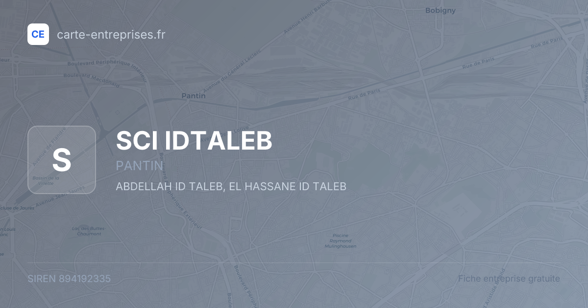 SCI IDTALEB — 894192335 — fiche entreprise