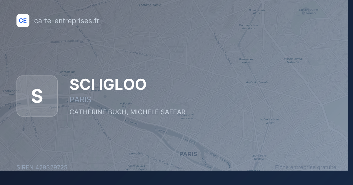 SCI IGLOO — 429329725 — fiche entreprise