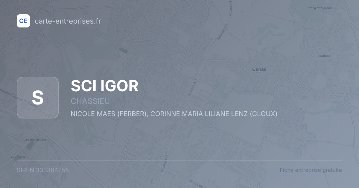 SCI IGOR — 333364255 — fiche entreprise