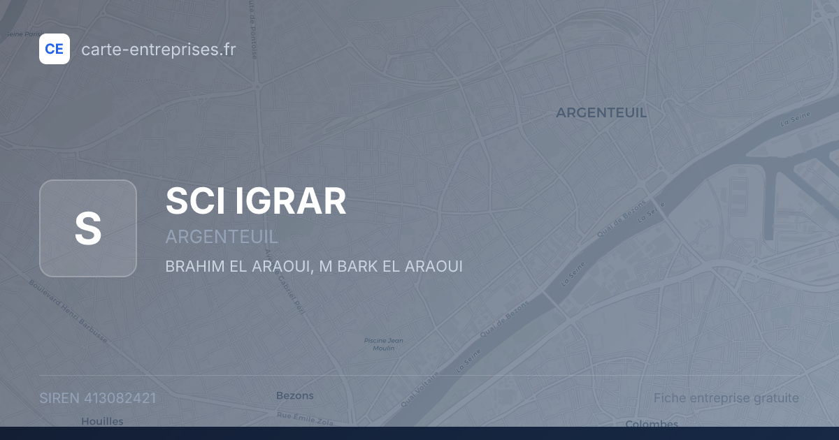 SCI IGRAR — 413082421 — fiche entreprise