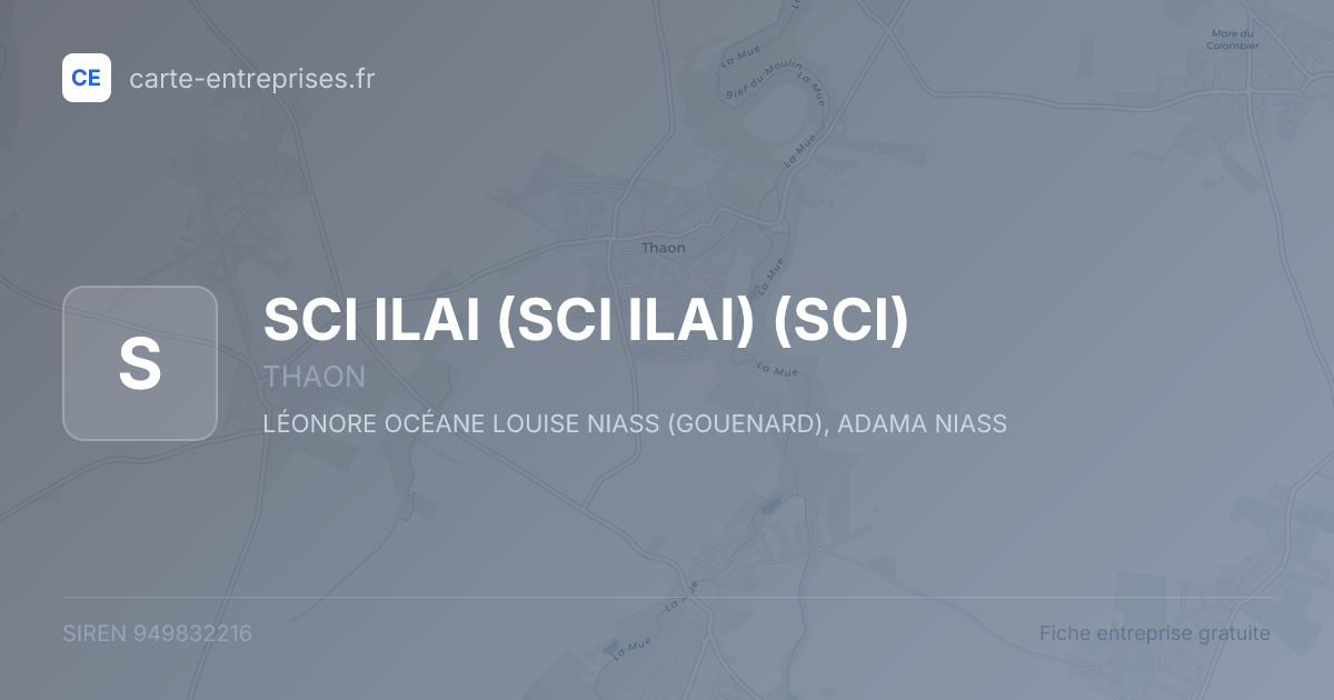 SCI ILAI (SCI ILAI) (SCI) — 949832216 — fiche entreprise