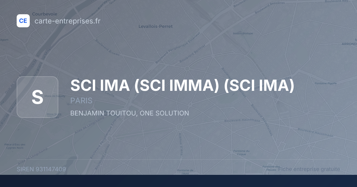 SCI IMA (SCI IMMA) (SCI IMA) — 931147409 — fiche entreprise