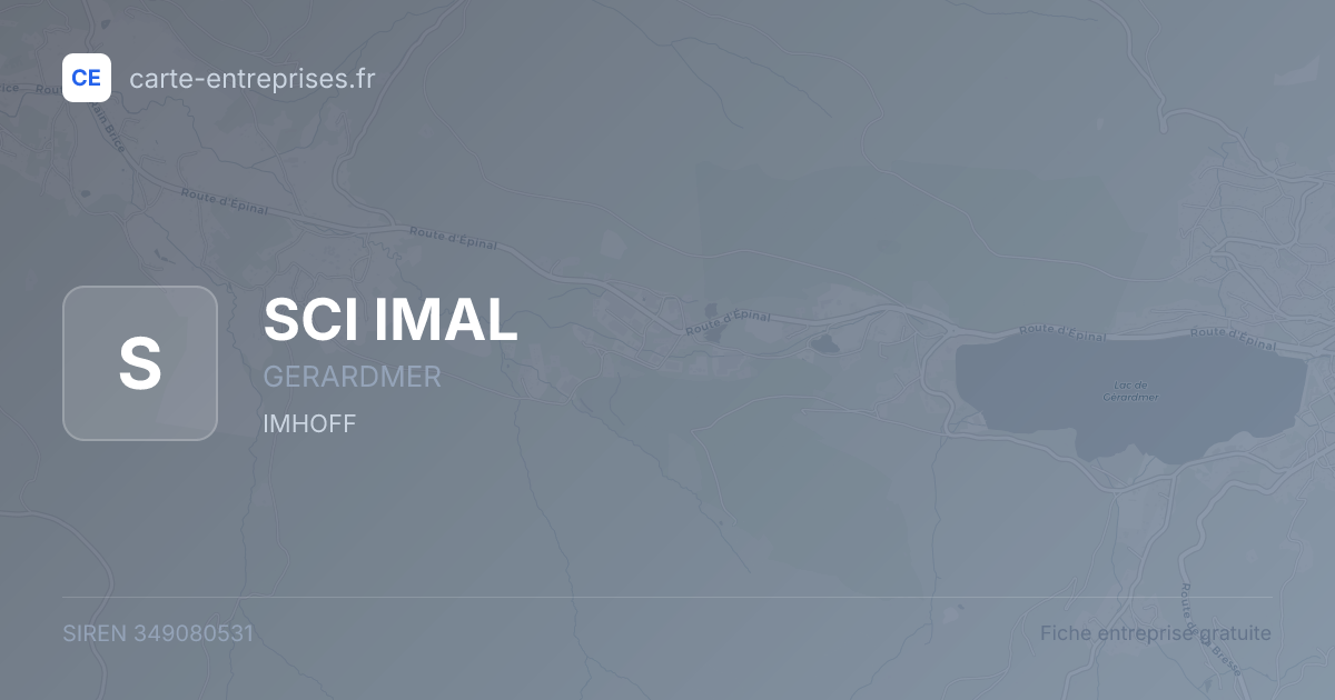 SCI IMAL — 349080531 — fiche entreprise
