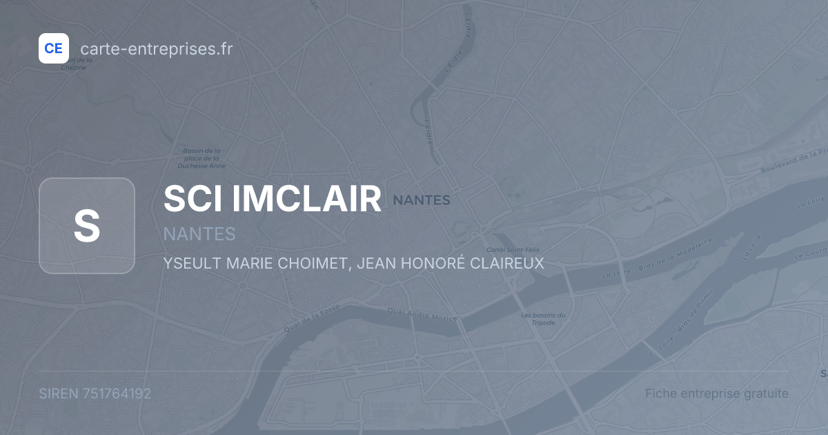 SCI IMCLAIR — 751764192 — fiche entreprise