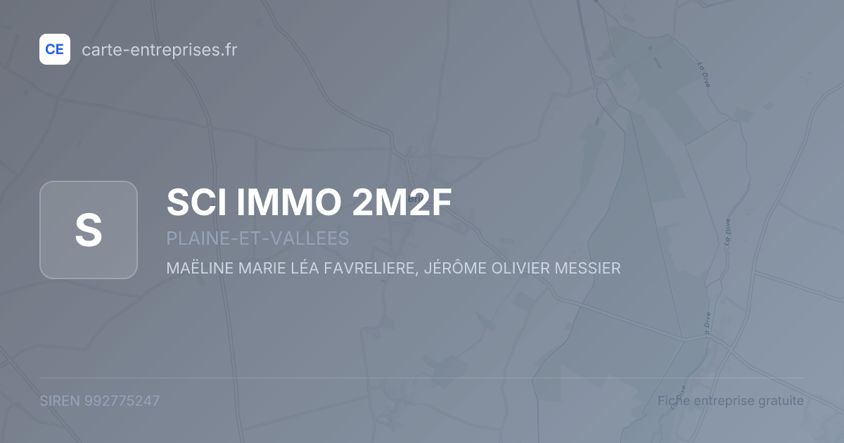 SCI IMMO 2M2F — 992775247 — fiche entreprise