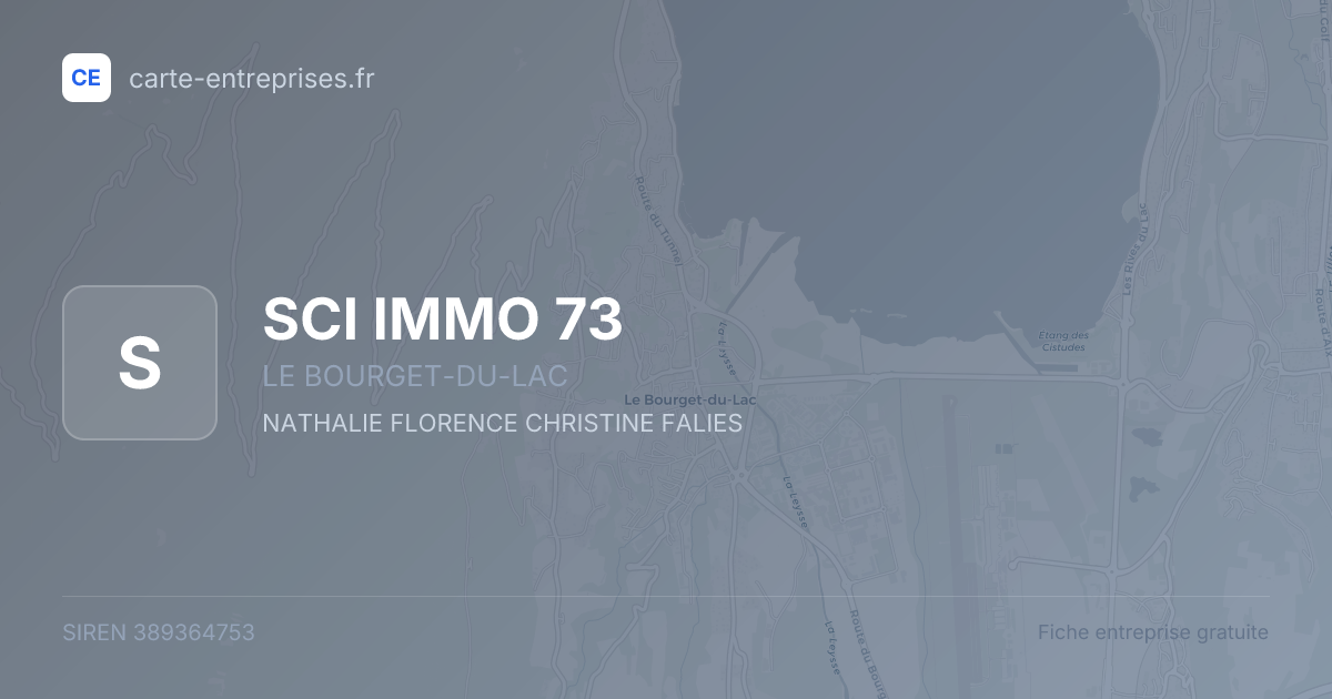 SCI IMMO 73 — 389364753 — fiche entreprise
