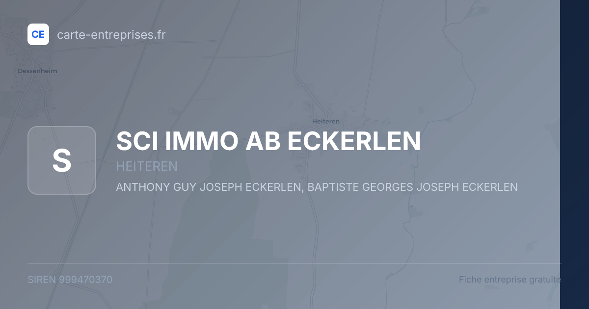 SCI IMMO AB ECKERLEN — 999470370 — fiche entreprise