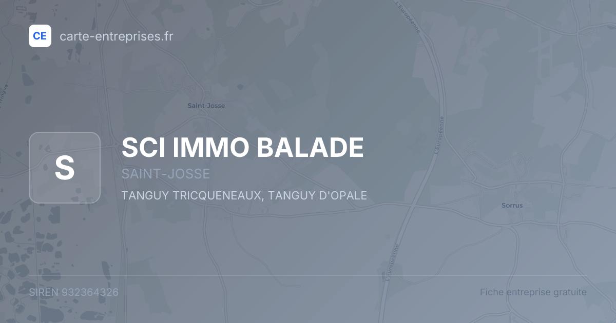 SCI IMMO BALADE — 932364326 — fiche entreprise
