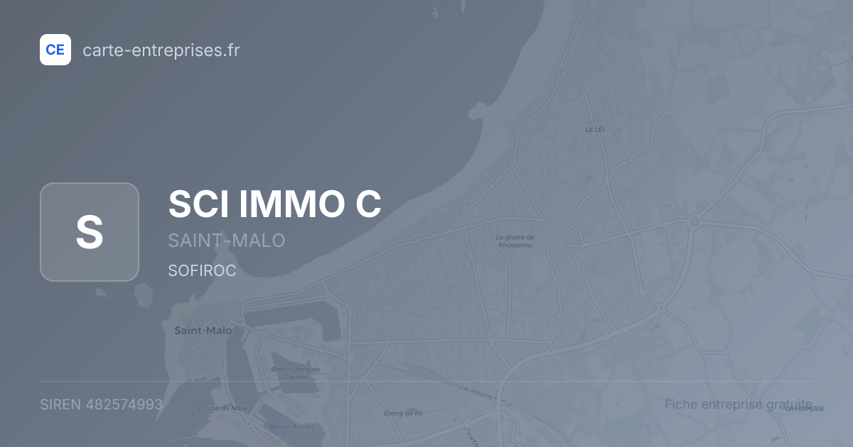 SCI IMMO C — 482574993 — fiche entreprise