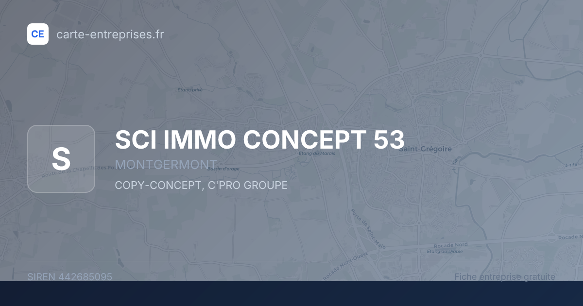SCI IMMO CONCEPT 53 — 442685095 — fiche entreprise