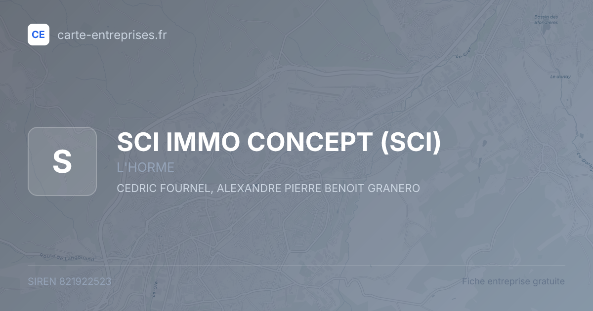 SCI IMMO CONCEPT (SCI) — 821922523 — fiche entreprise