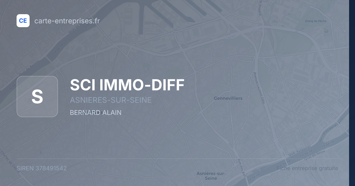 SCI IMMO-DIFF — 378491542 — fiche entreprise