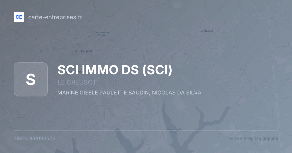 SCI IMMO DS (SCI) — 989194626 — fiche entreprise