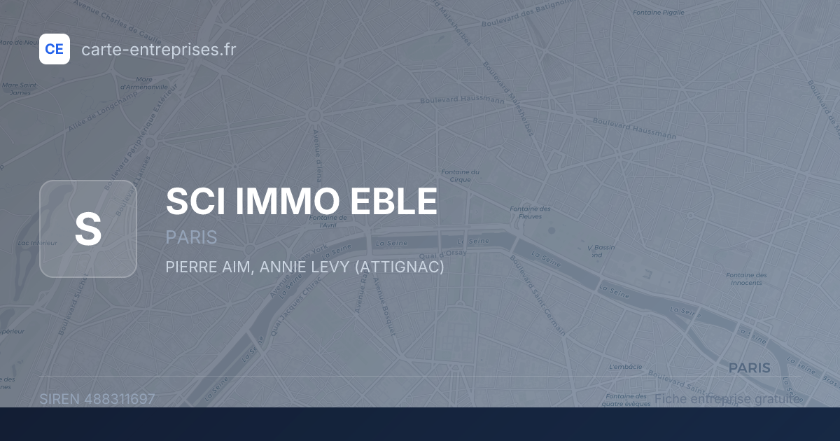 SCI IMMO EBLE — 488311697 — fiche entreprise