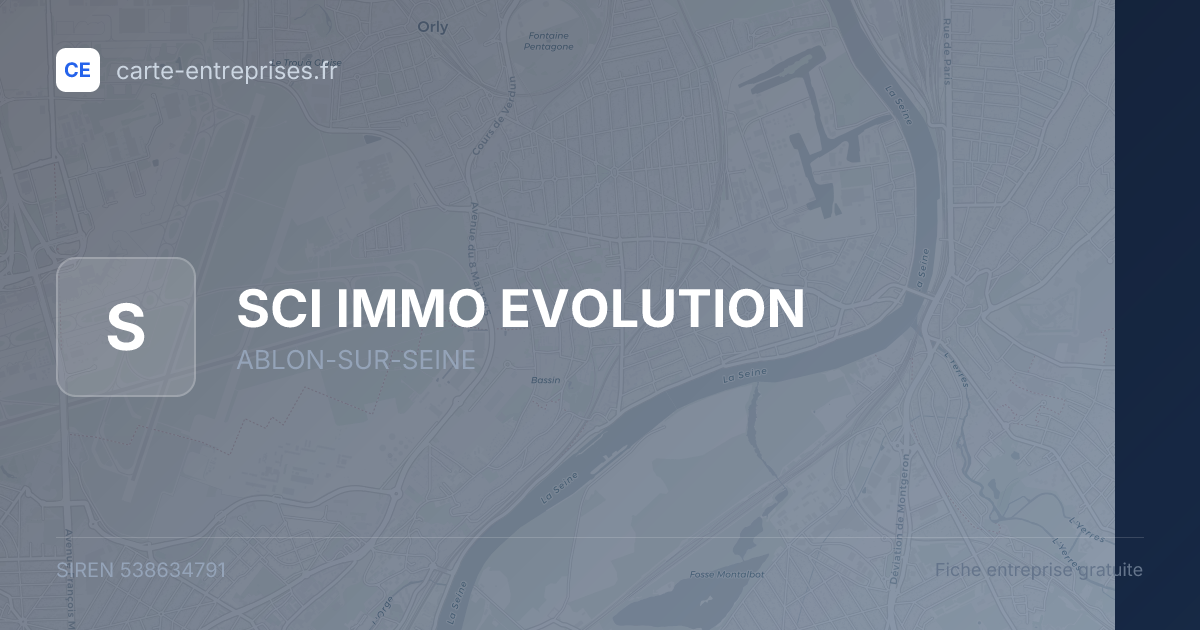 SCI IMMO EVOLUTION — 538634791 — fiche entreprise