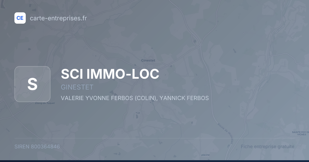 SCI IMMO-LOC — 800364846 — fiche entreprise